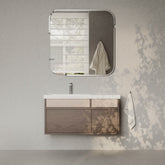 Stanley Walnut Vanity Unit with Ceramic Basin 1000mm