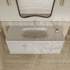 Jolene Matt White Vanity Unit with Ceramic Basin 1200mm