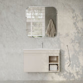 Sicilia Matt Warm White Vanity Unit with Ceramic Basin 800mm