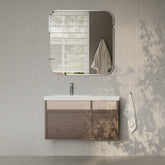 Stanley Walnut Vanity Unit with Ceramic Basin 900mm