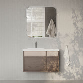 Stanley Walnut Vanity Unit with Ceramic Basin 800mm