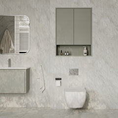 Luna Wall-Mounted Storage Cabinet with Open Shelf