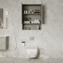 Luna Wall-Mounted Storage Cabinet with Open Shelf