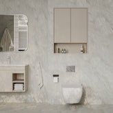 Luna Wall-Mounted Storage Cabinet with Open Shelf