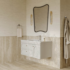 Jolene Matt White Vanity Unit with Ceramic Basin 1000mm