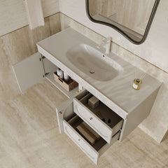Jolene Matt White Vanity Unit with Ceramic Basin 1200mm