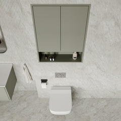 Luna Wall-Mounted Storage Cabinet with Open Shelf